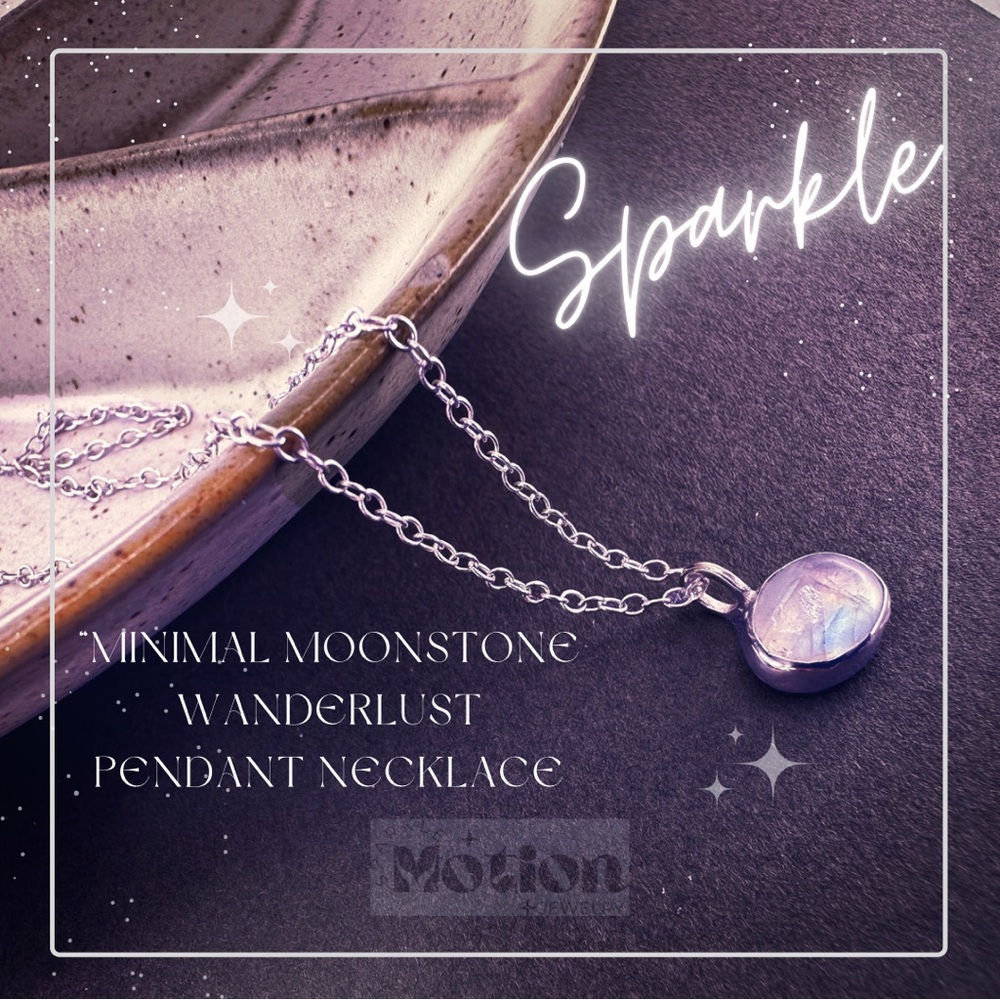Minimal Moonstone Wanderlust Pendant Necklace